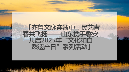 齐鲁文脉连浙中，民艺青春共飞扬——山东携手磐安共启2025年“文化和自然遗产日”系列活动